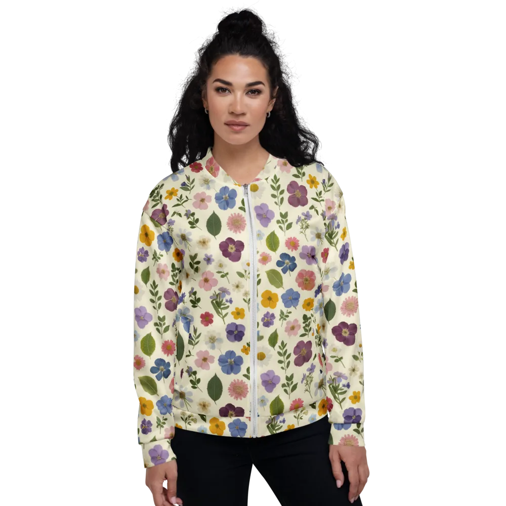 Garden Scatter on Bomber Jacket — Front
