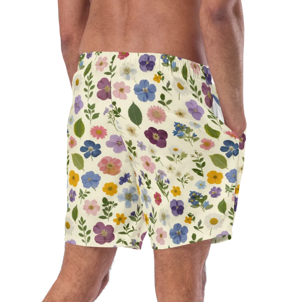Garden Scatter on Swim Trunks — Right Back