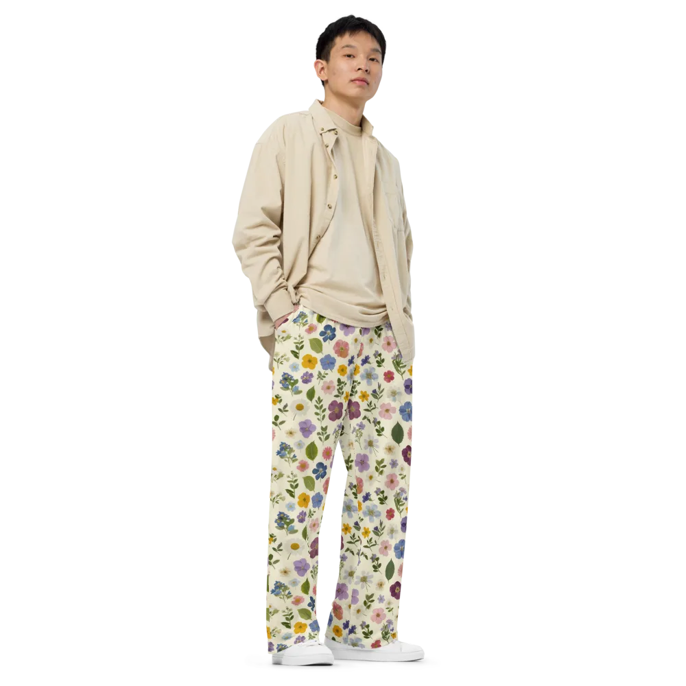 Garden Scatter on Wide-Leg Pants — Right Front