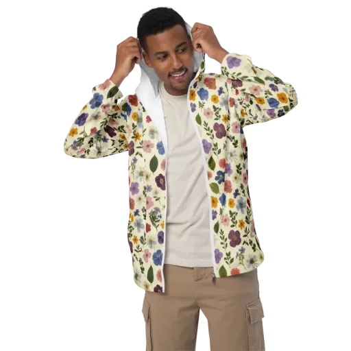 Garden Scatter on a Men's Windbreaker