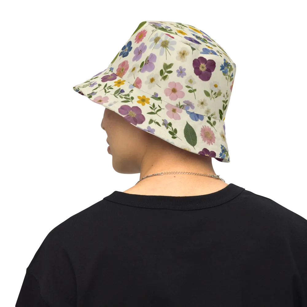 Garden Scatter on Reversible Bucket Hat — Back Inside