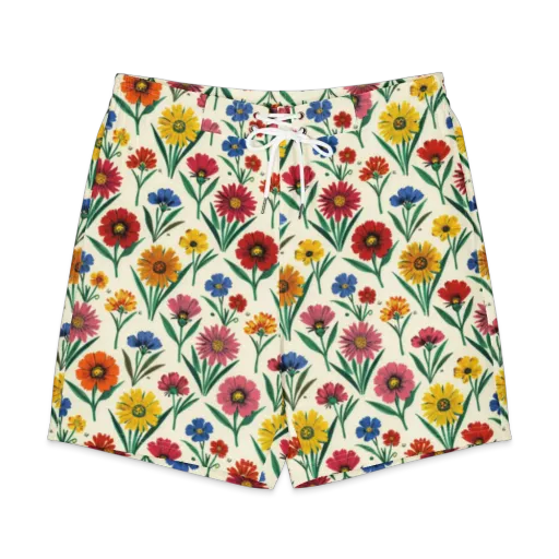 Meadow Mosaic on a Men's Board Shorts