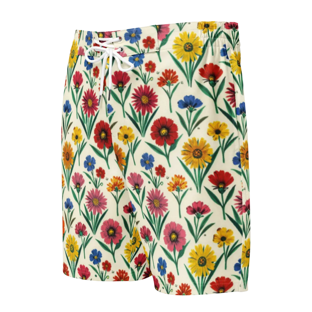 Meadow Mosaic on Men's Board Shorts — Front