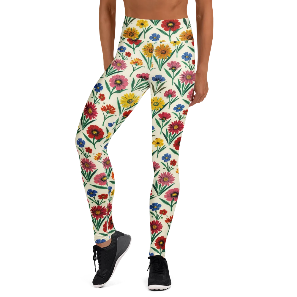 Meadow Mosaic on Yoga Leggings — Front