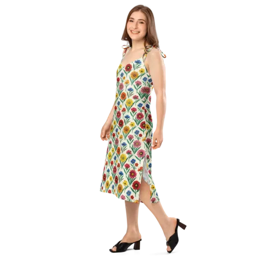 Meadow Mosaic on a Slip Dress
