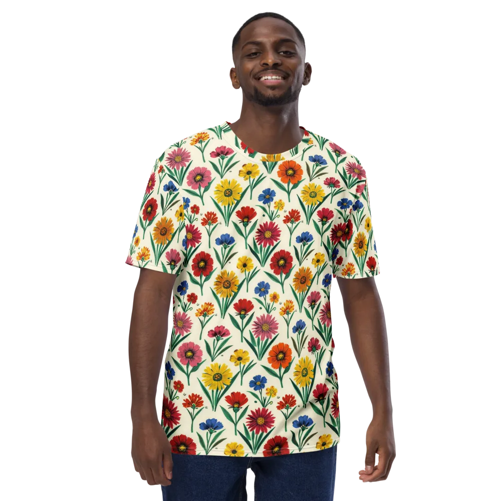 Meadow Mosaic on Men's Crew Neck T-Shirt — Front