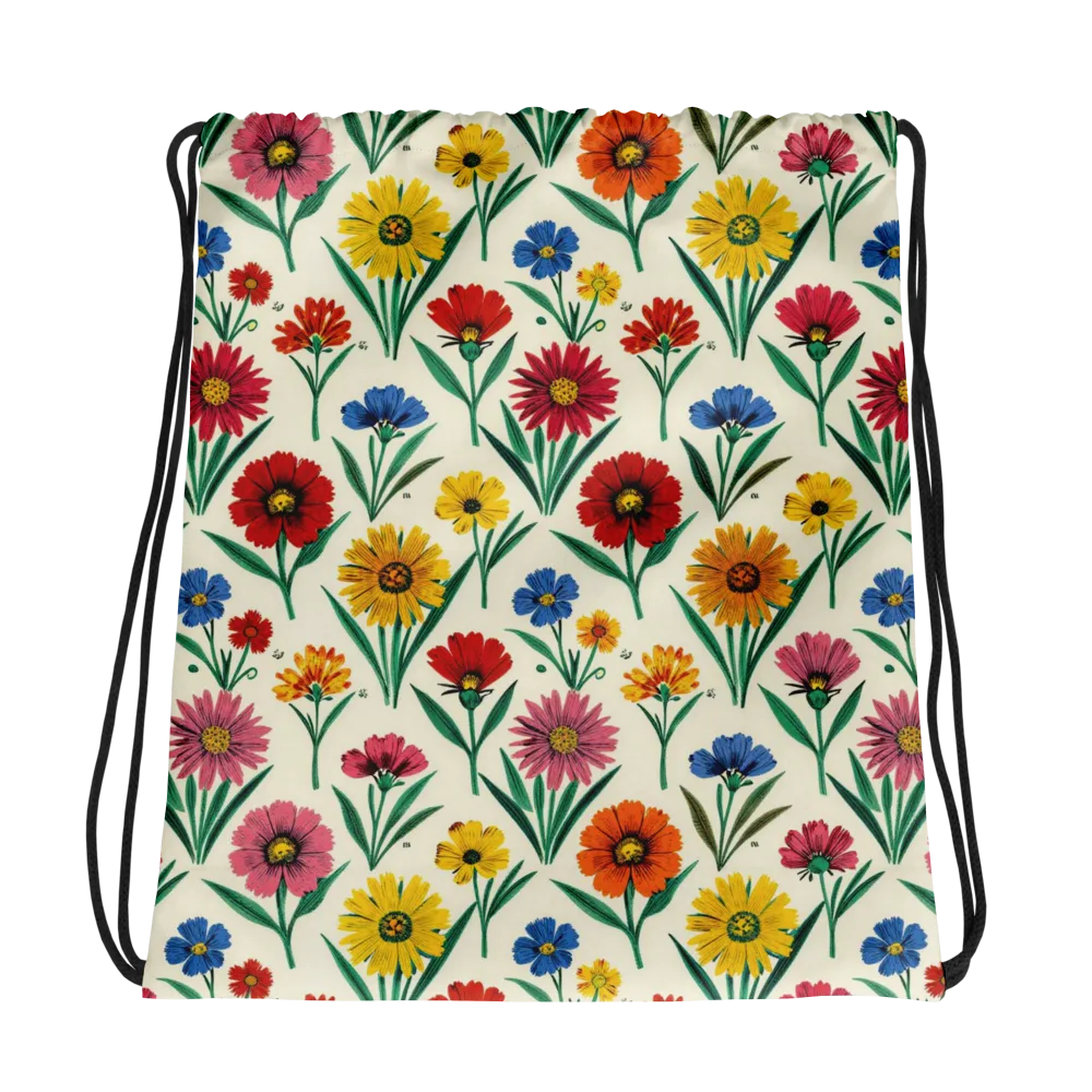 Meadow Mosaic on Drawstring Bag — Photo