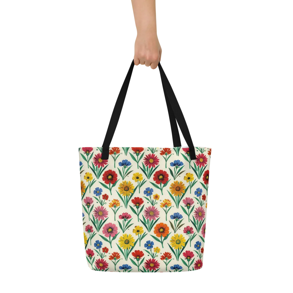 Meadow Mosaic on Large Tote Bag W/ Pocket — Front