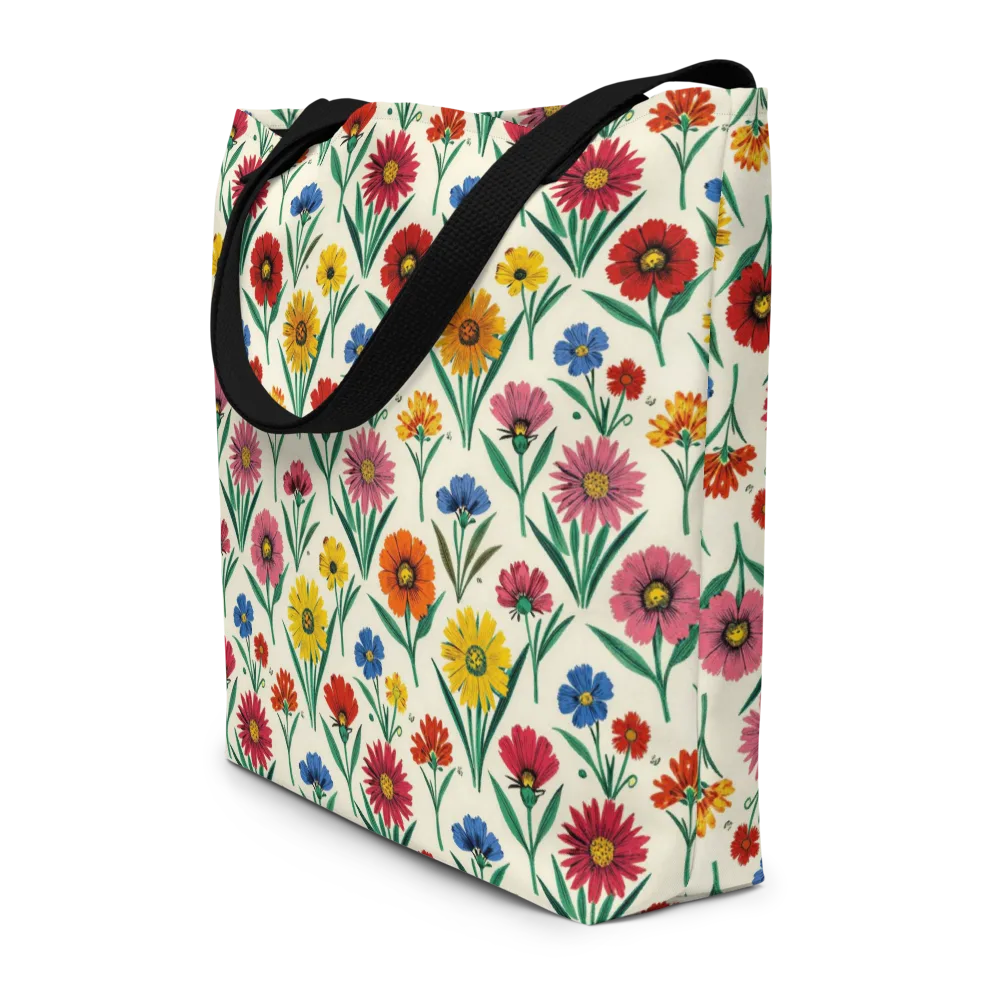 Meadow Mosaic on Large Tote Bag W/ Pocket — Front