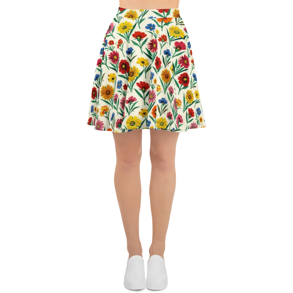 Meadow Mosaic on Skater Skirt — Front
