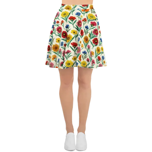 Meadow Mosaic on a Skater Skirt