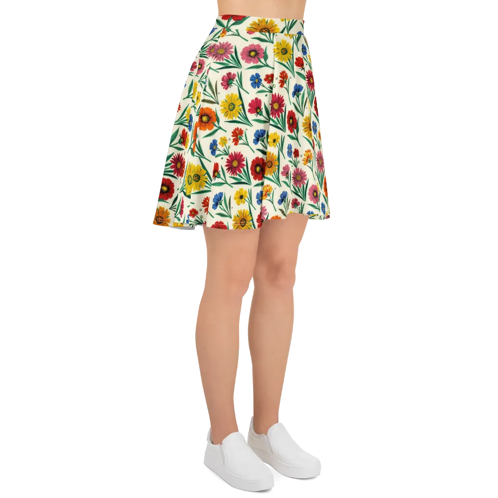 Meadow Mosaic on Skater Skirt — Right