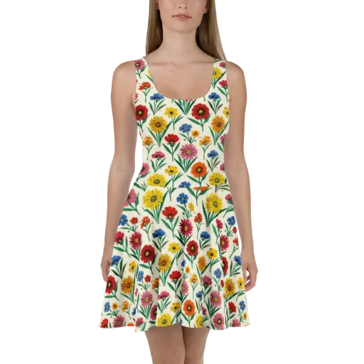Meadow Mosaic on a Skater Dress