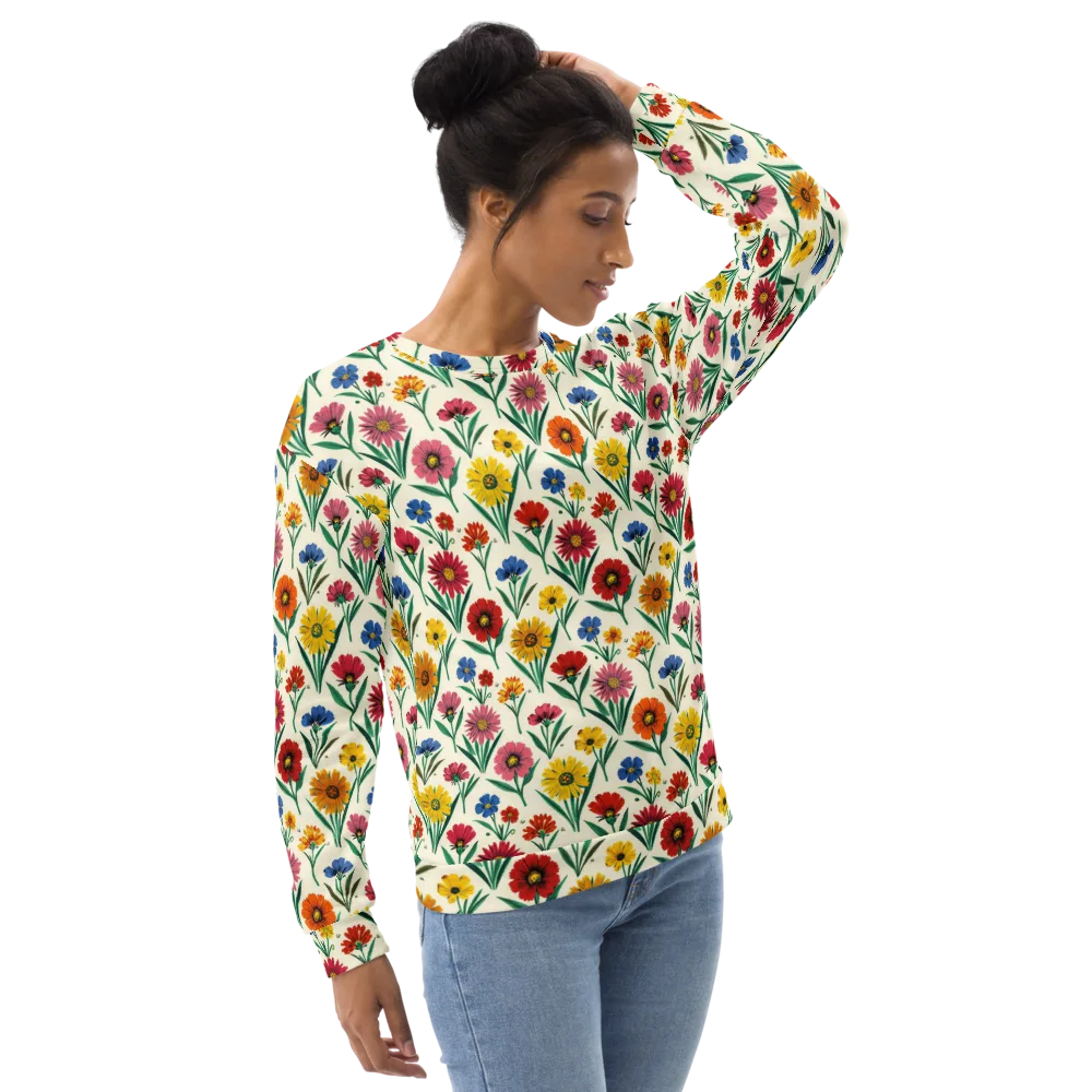 Meadow Mosaic on Sweatshirt — Right Front