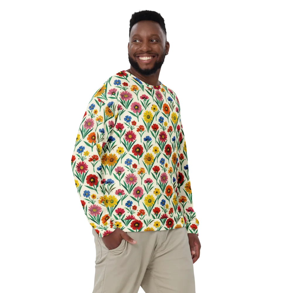 Meadow Mosaic on Sweatshirt — Front