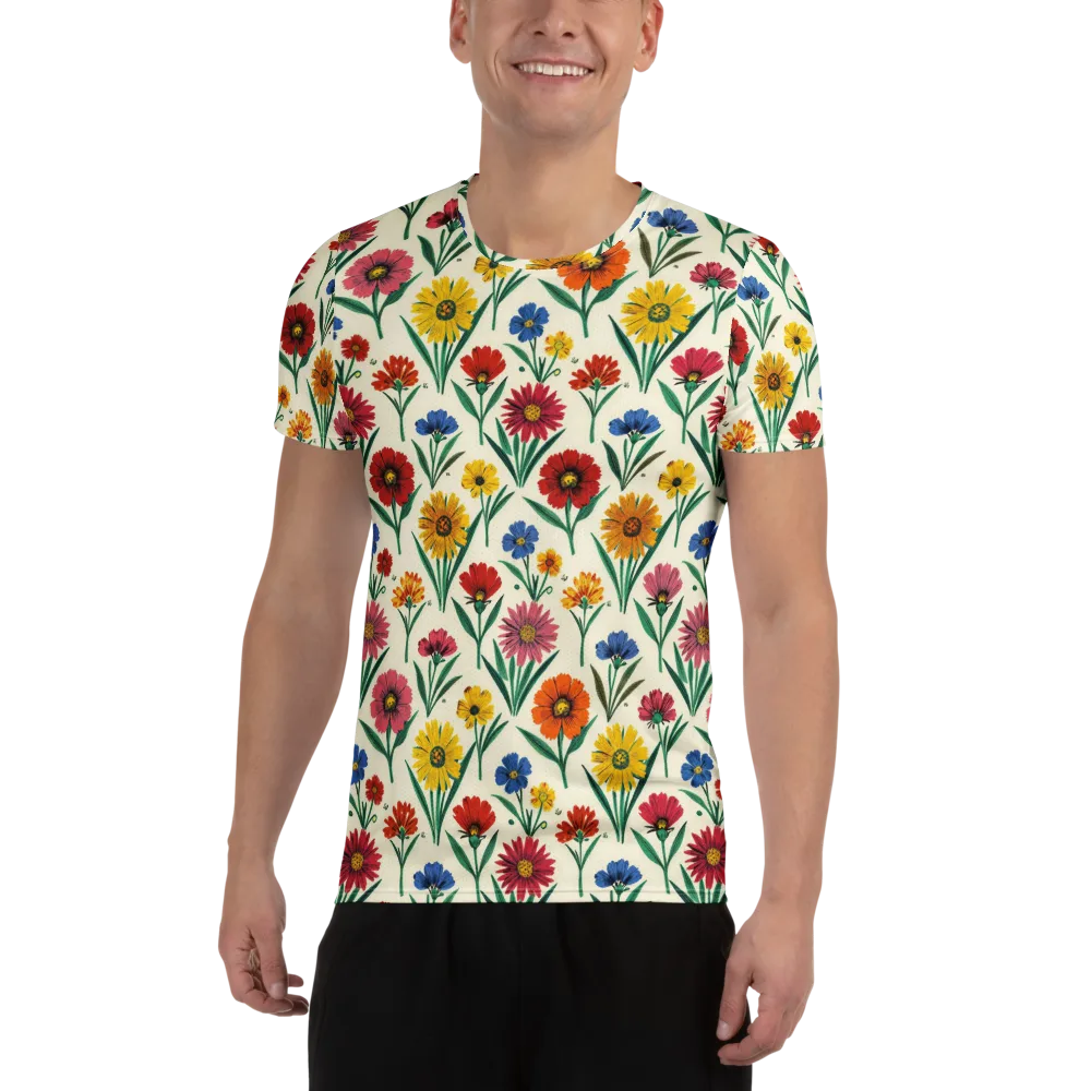 Meadow Mosaic on Men's Athletic T-Shirt — Front