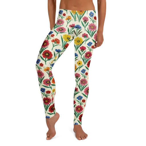 Meadow Mosaic on a Leggings