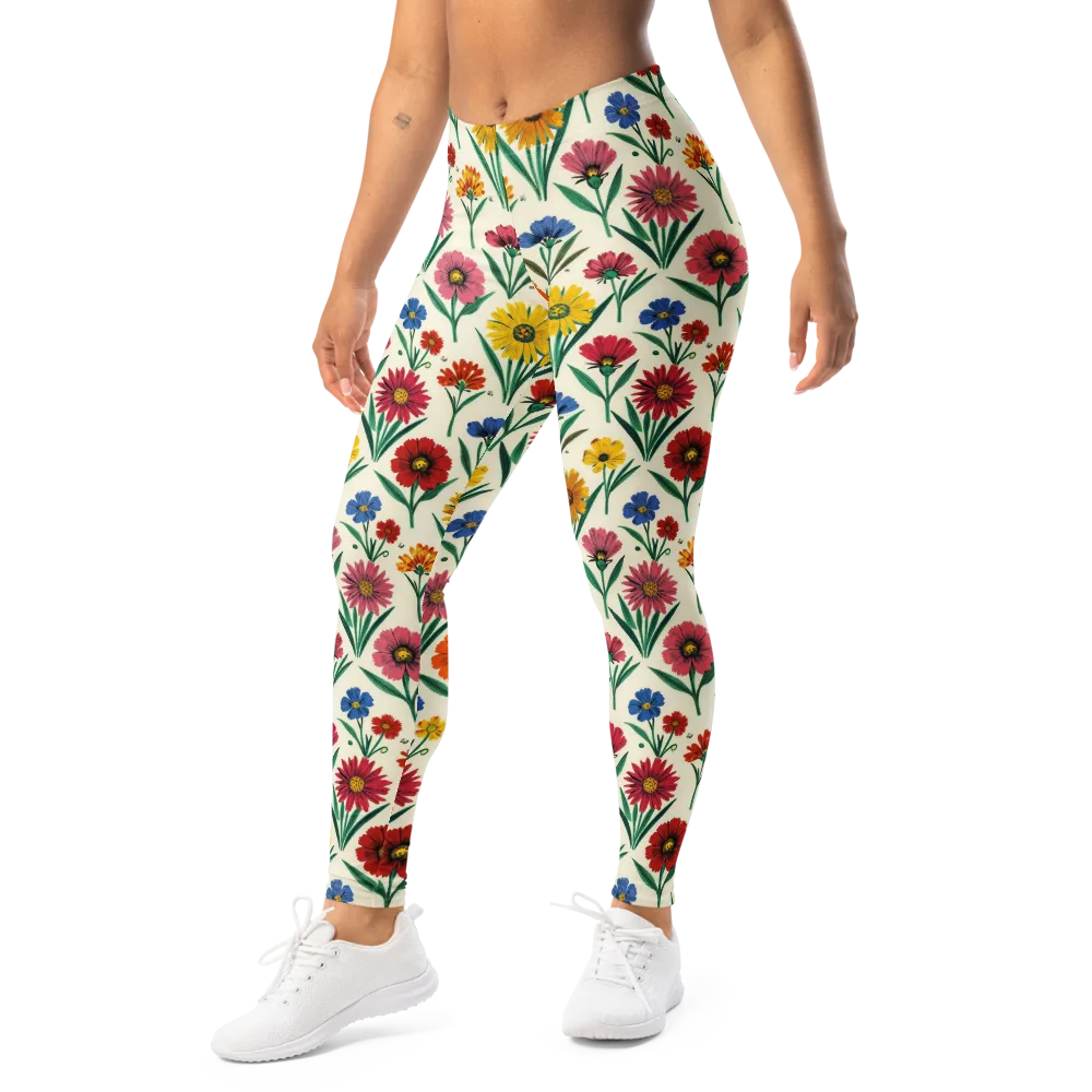 Meadow Mosaic on Leggings — Left Front