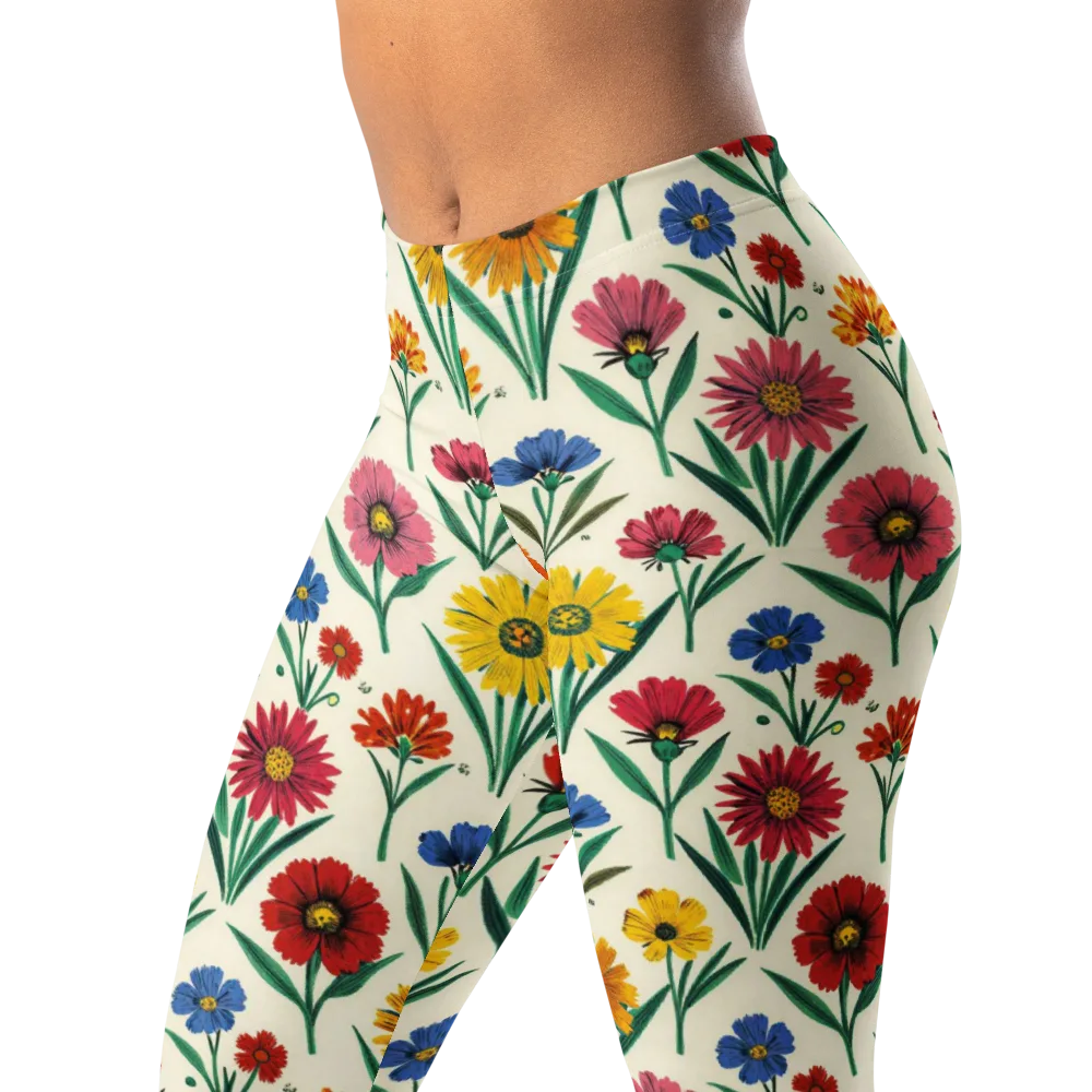 Meadow Mosaic on Leggings — Left Front