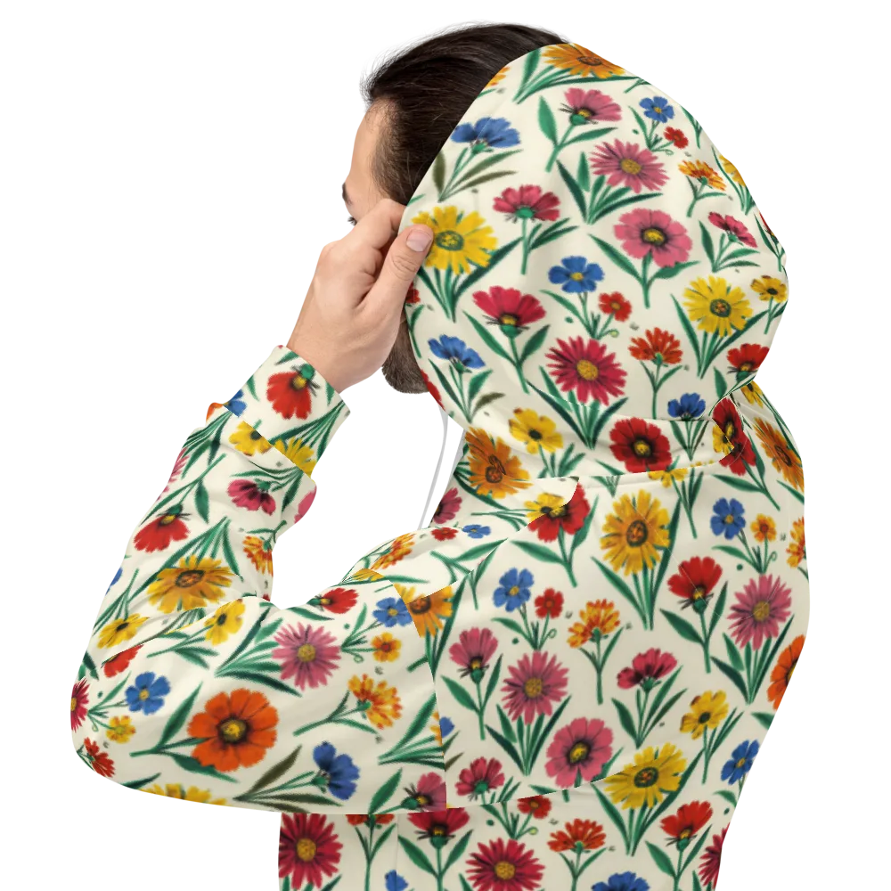 Meadow Mosaic on Hoodie — Back