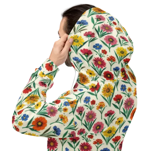 Meadow Mosaic on a Hoodie