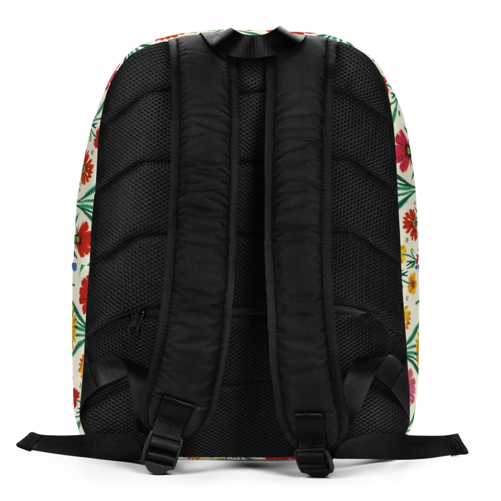 Meadow Mosaic on Minimalist Backpack — Back