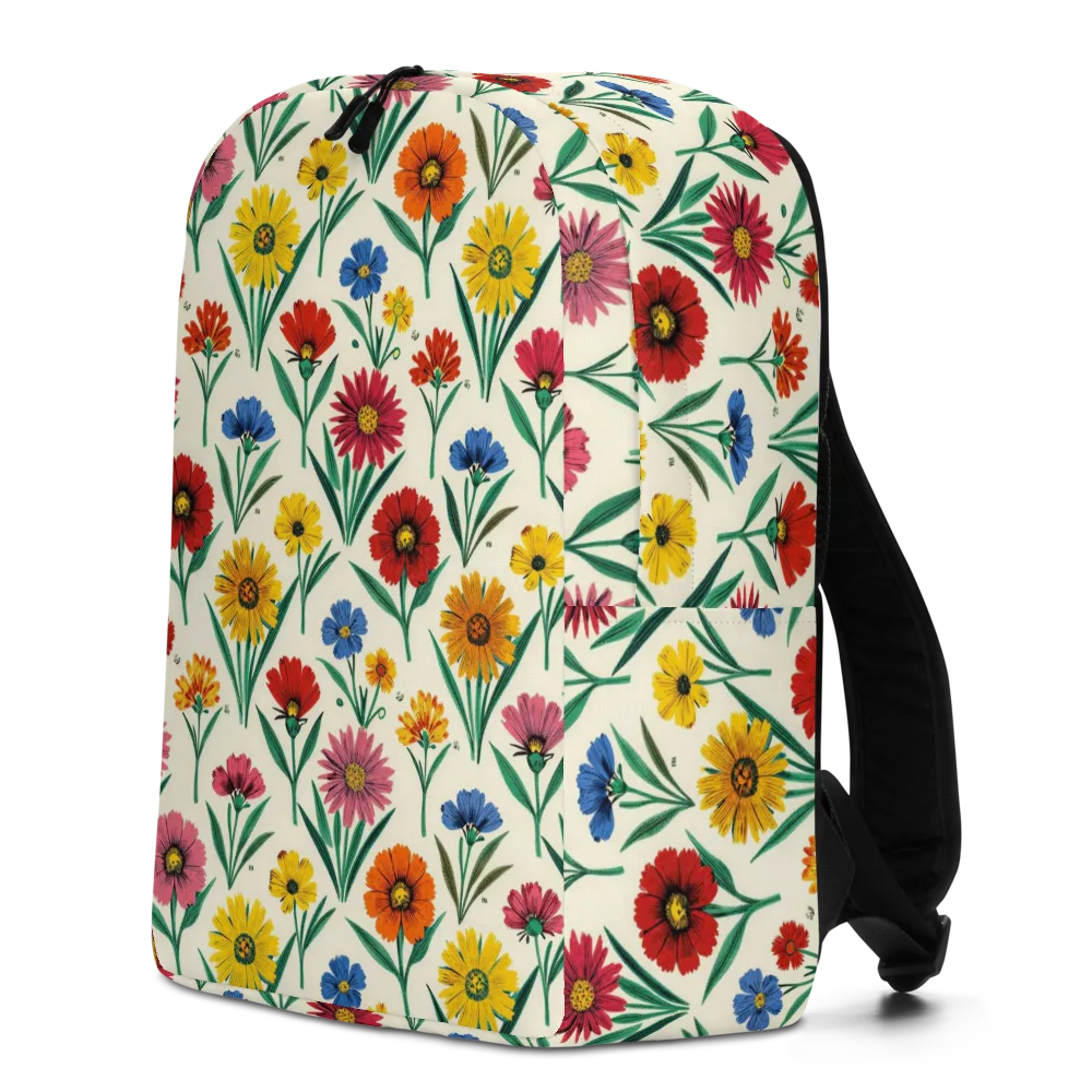 Meadow Mosaic on Minimalist Backpack — Left