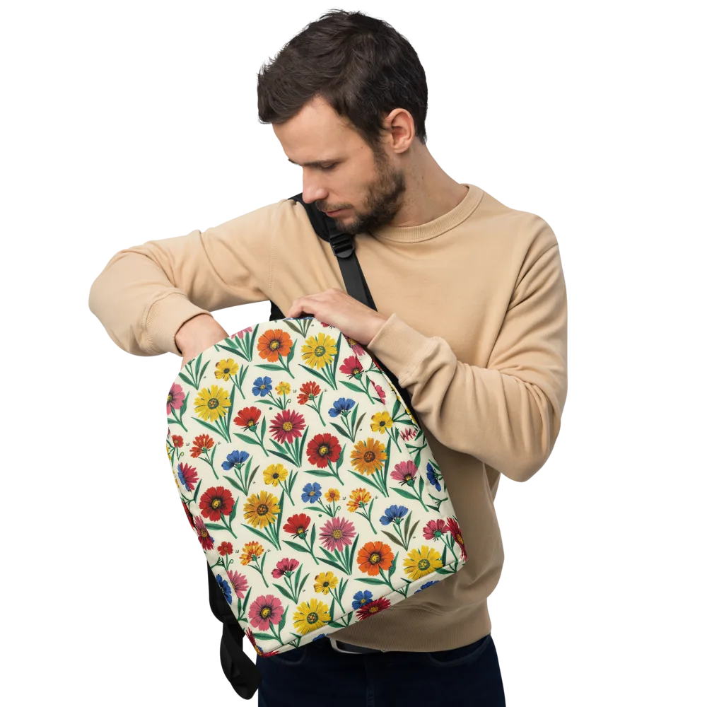 Meadow Mosaic on Minimalist Backpack — Front
