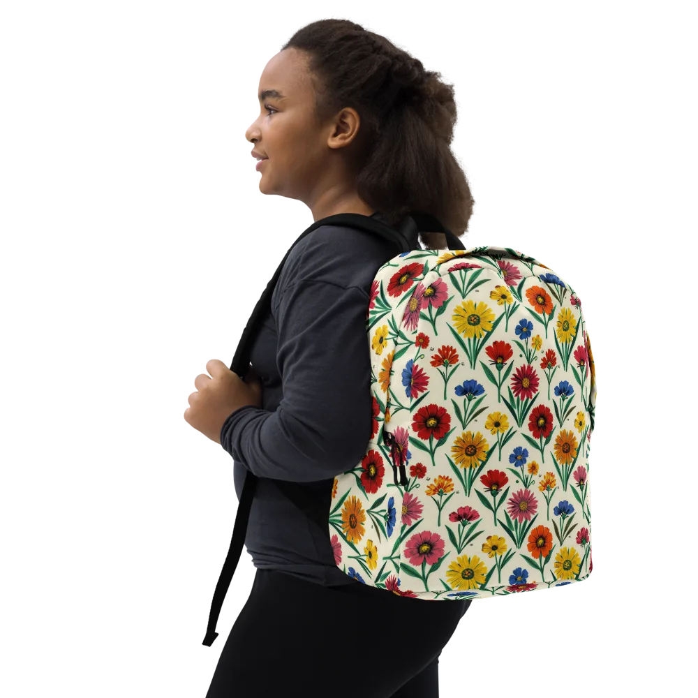 Meadow Mosaic on Minimalist Backpack — Right Front