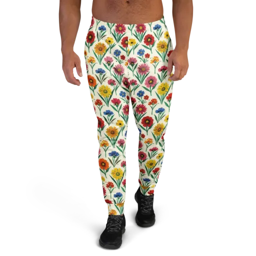 Meadow Mosaic on a Men's Joggers
