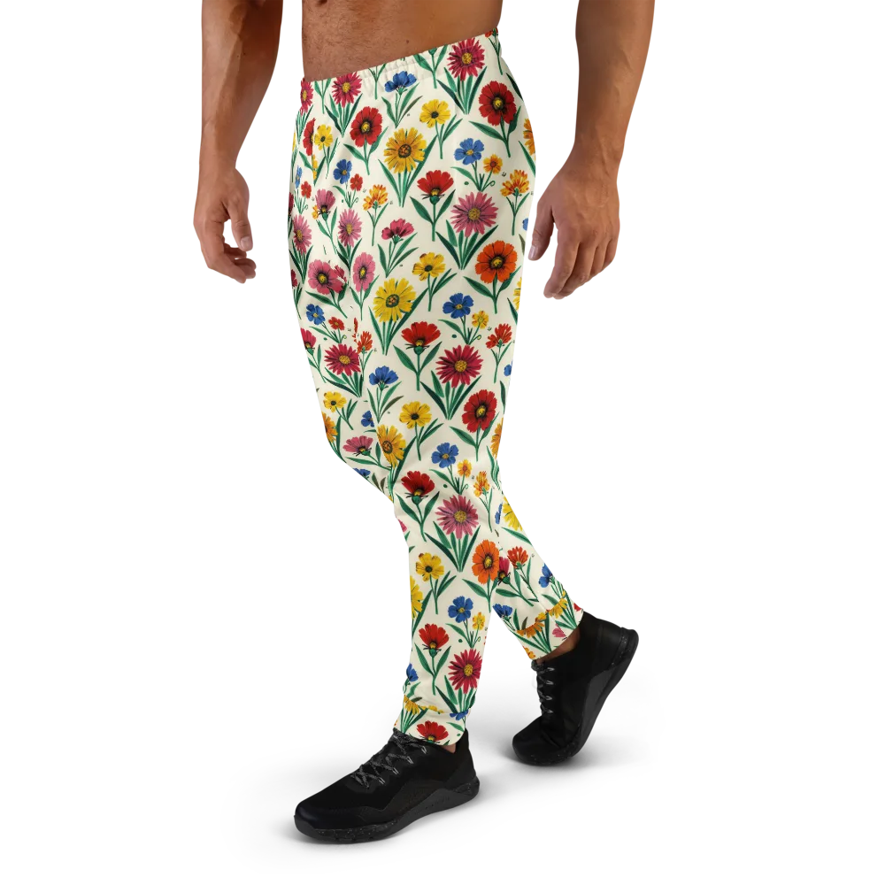 Meadow Mosaic on Men's Joggers — Left