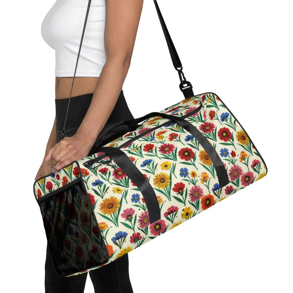 Meadow Mosaic on Duffle Bag — Front