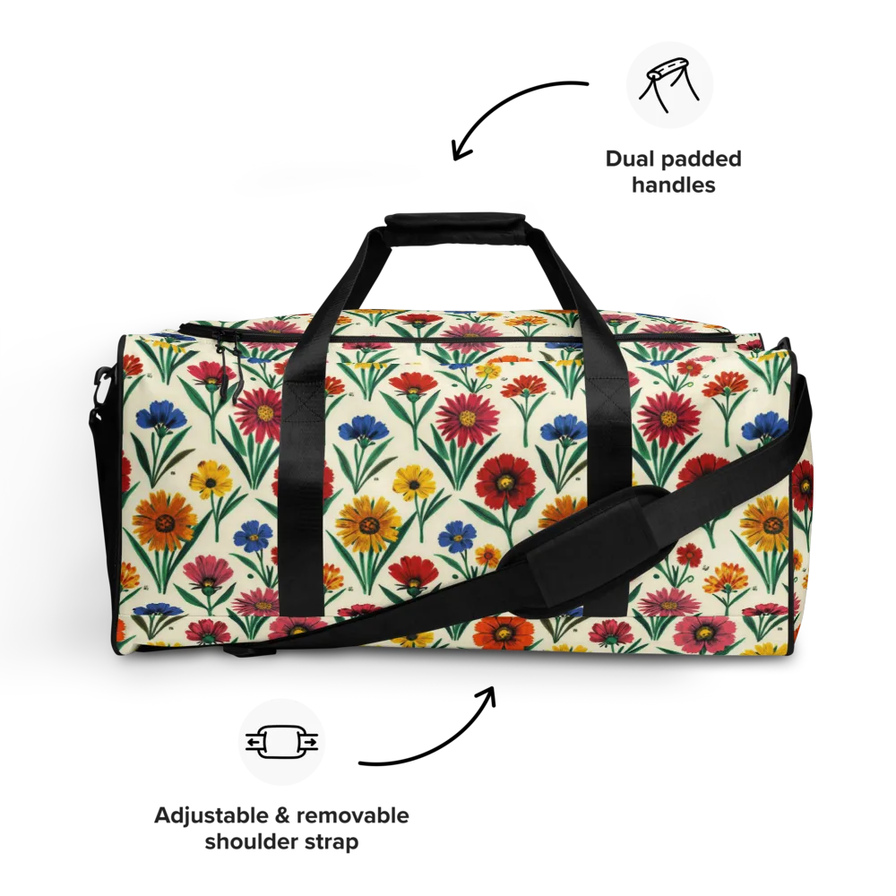 Meadow Mosaic on Duffle Bag — Front