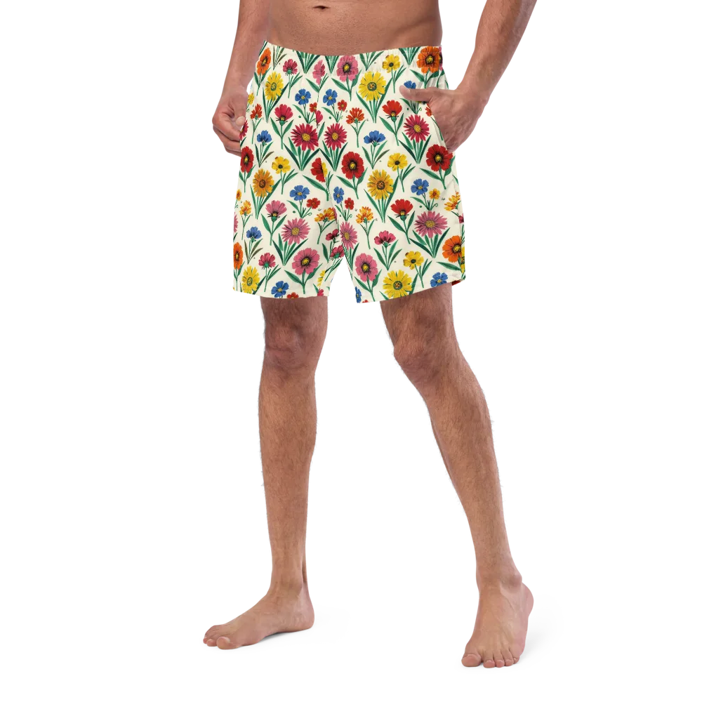Meadow Mosaic on Swim Trunks — Left Front
