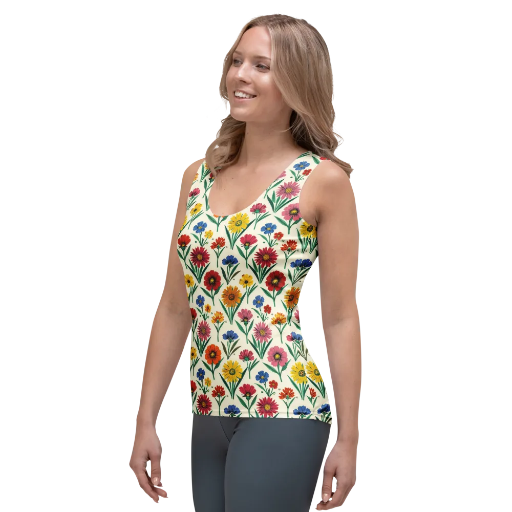 Meadow Mosaic on Women's Tank Top — Left Front