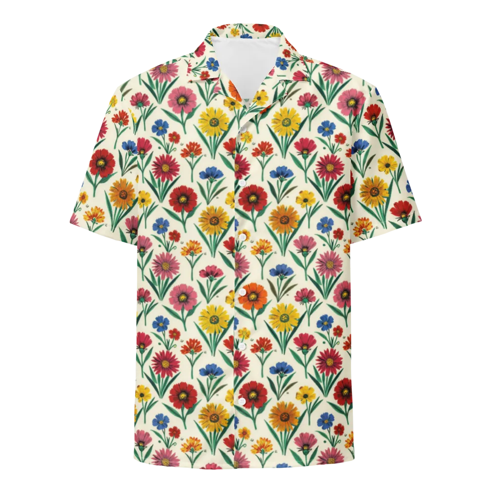 Meadow Mosaic on Button Shirt — Front