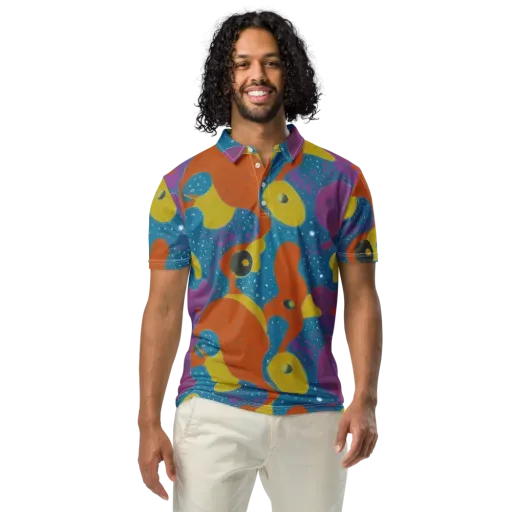 Molten Color on a Men's Slim Fit Polo Shirt