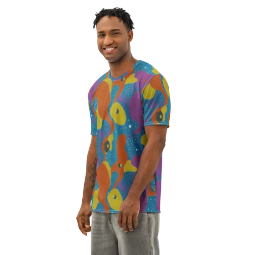 Molten Color on a Men's Cotton Crew Neck T-Shirt