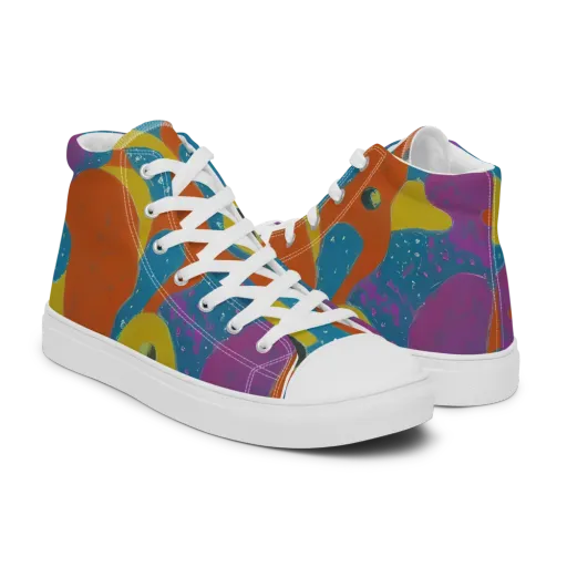 Molten Color on a Men's High Top Canvas Shoes