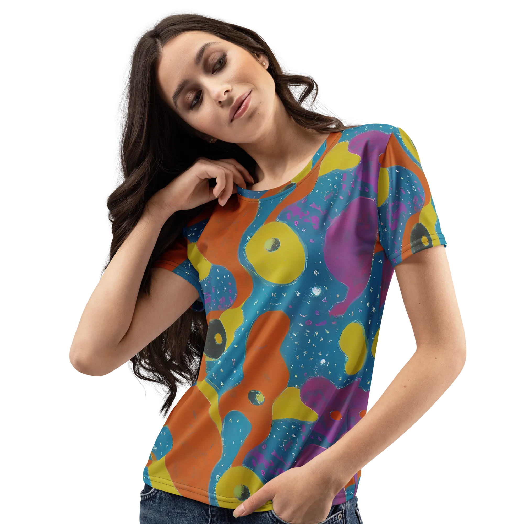Molten Color on Women's Crew Neck T-Shirt — Left Front