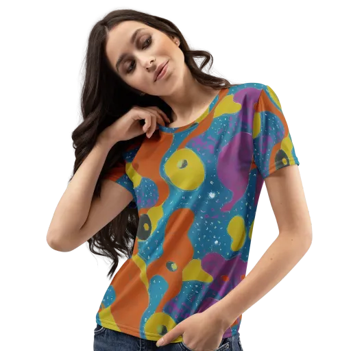Molten Color on a Women's Crew Neck T-Shirt