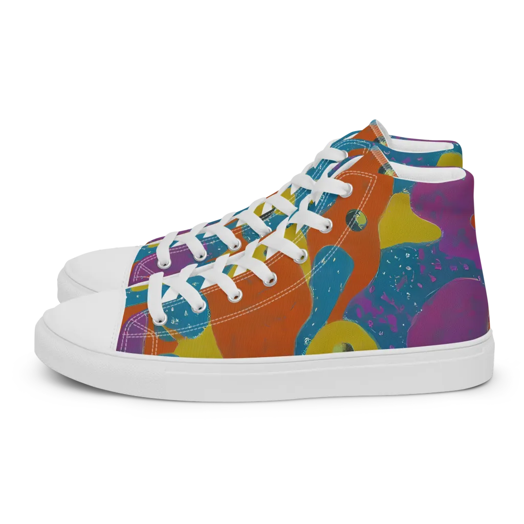 Molten Color on Women's High Top Canvas Shoes — Left