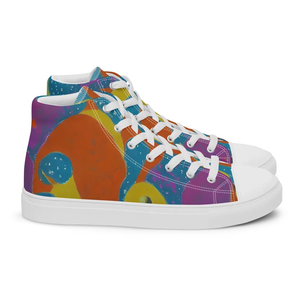 Molten Color on Women's High Top Canvas Shoes — Right