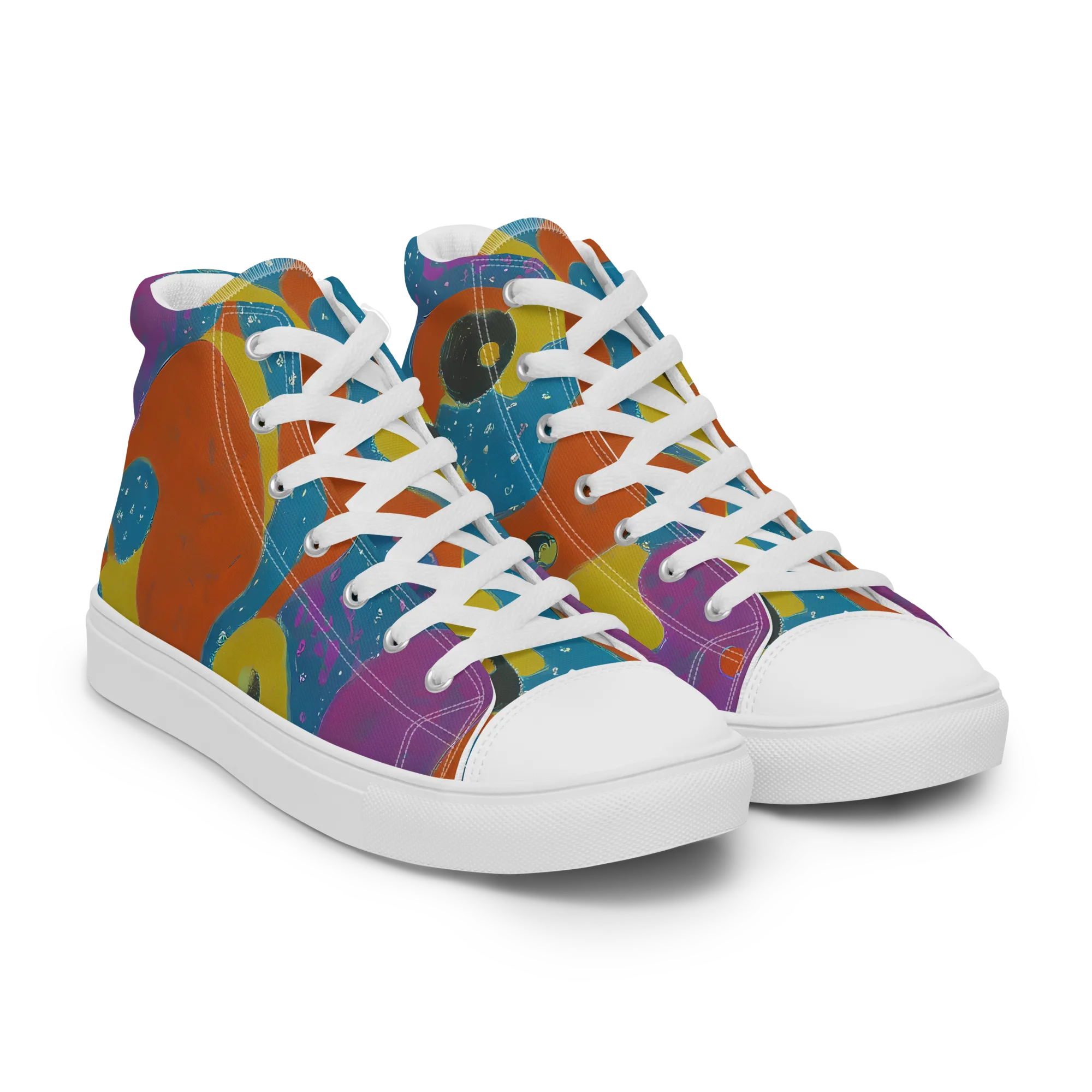 Molten Color on Women's High Top Canvas Shoes — Right Front