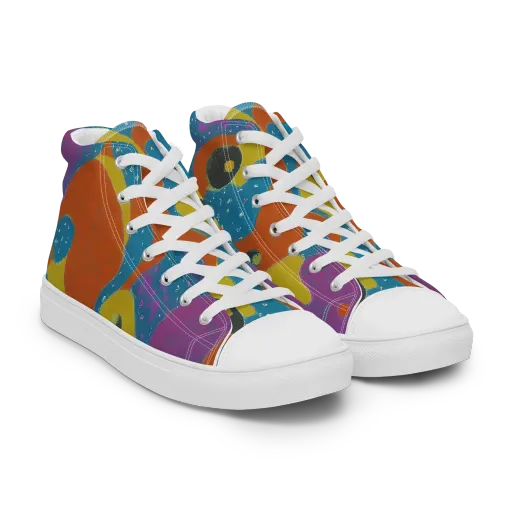 Molten Color on a Women's High Top Canvas Shoes