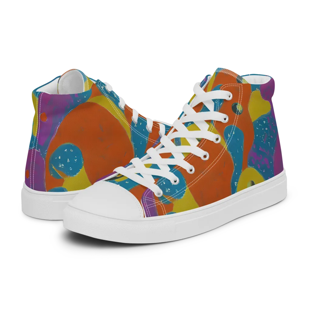 Molten Color on Women's High Top Canvas Shoes — Left