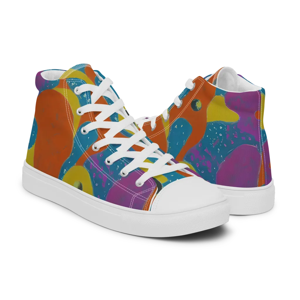 Molten Color on Women's High Top Canvas Shoes — Right