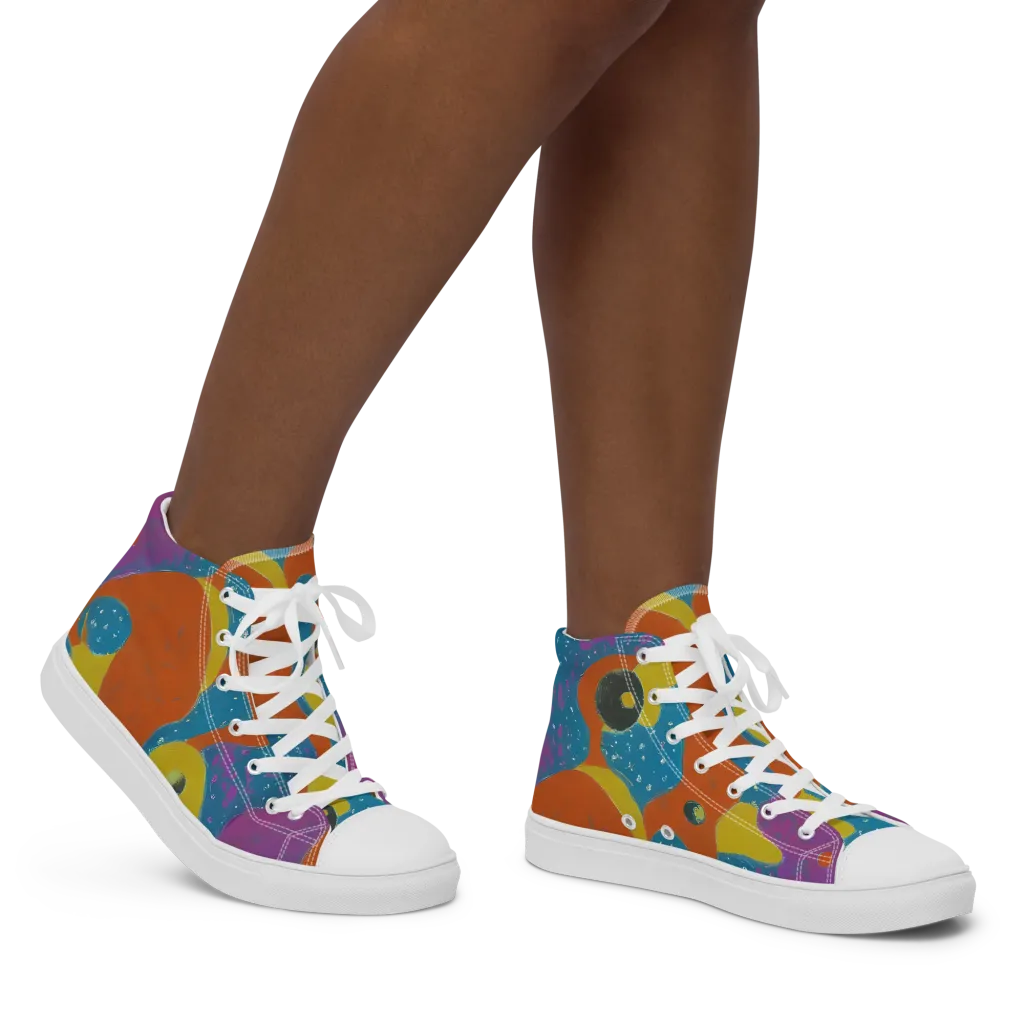Molten Color on Women's High Top Canvas Shoes — Right