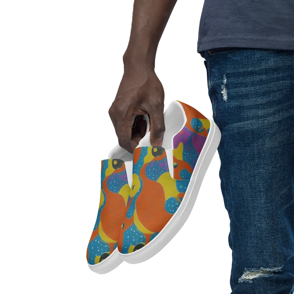 Molten Color on Men's Slip-On Canvas Shoes — Left Front