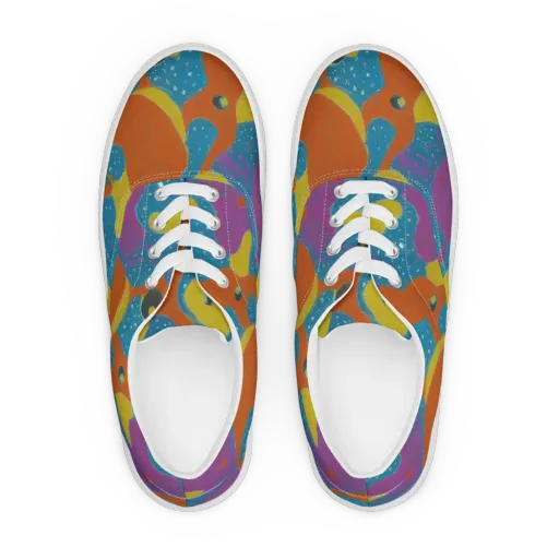 Molten Color on a Men's Lace-Up Canvas Shoes